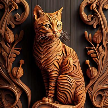 3D model Bengal cat (STL)